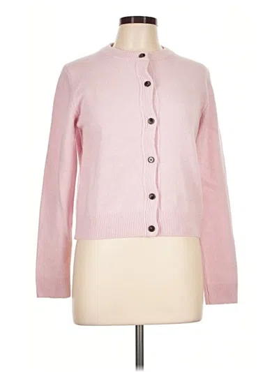 Pre-owned Zara Cashmere Cardigan Sweater In Pink