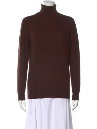 Pre-owned Zara Cashmere Turtleneck Sweater In Brown