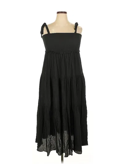 Pre-owned Zara Casual Dress In Black