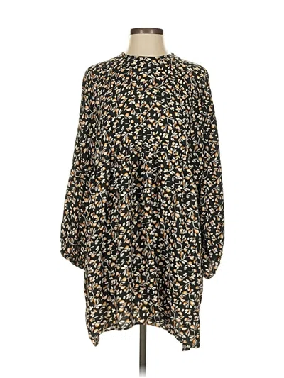 Pre-owned Zara Casual Dress In Black