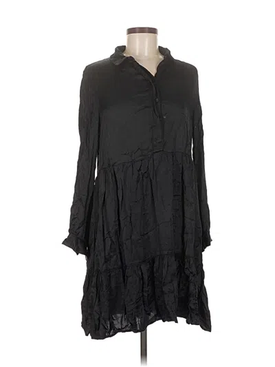 Pre-owned Zara Casual Dress In Black
