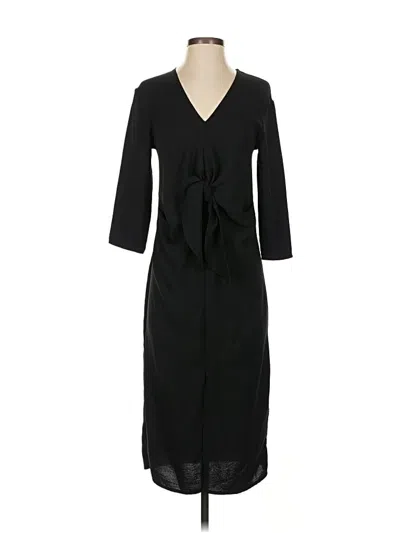 Pre-owned Zara Casual Dress In Black