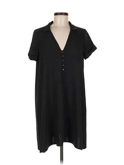 Pre-owned Zara Casual Dress In Black