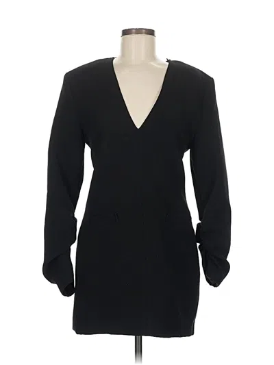 Pre-owned Zara Casual Dress In Black