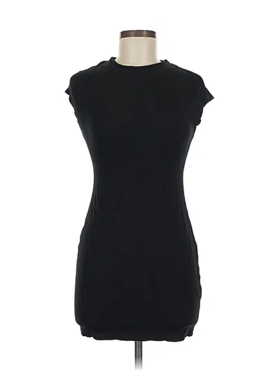 Pre-owned Zara Casual Dress In Black
