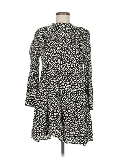 Pre-owned Zara Casual Dress In Black
