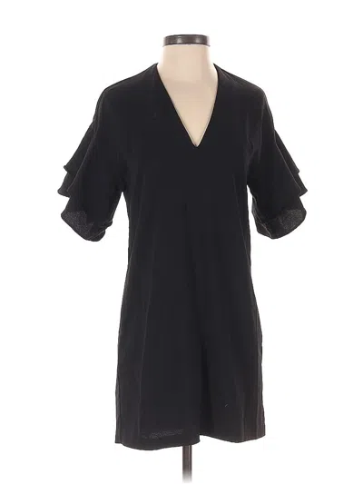 Pre-owned Zara Casual Dress In Black