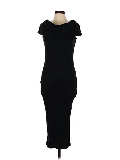 Pre-owned Zara Casual Dress In Black