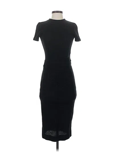 Pre-owned Zara Casual Dress In Black