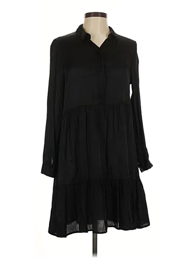 Pre-owned Zara Casual Dress In Black