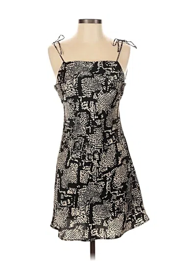 Pre-owned Zara Casual Dress In Black