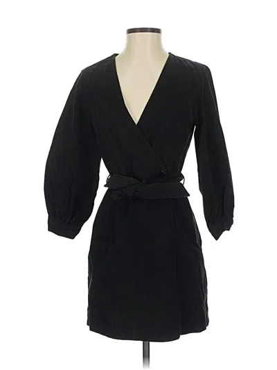 Pre-owned Zara Casual Dress In Black