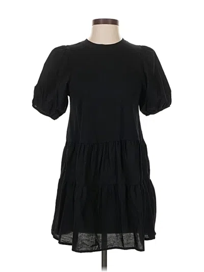 Pre-owned Zara Casual Dress In Black