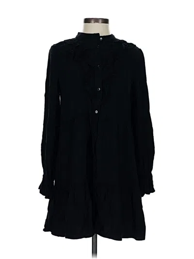 Pre-owned Zara Casual Dress In Black