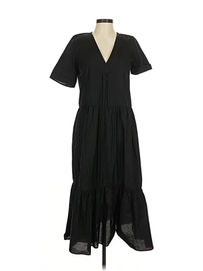 Pre-owned Zara Casual Dress In Black