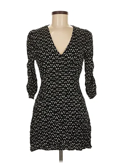 Pre-owned Zara Casual Dress In Black