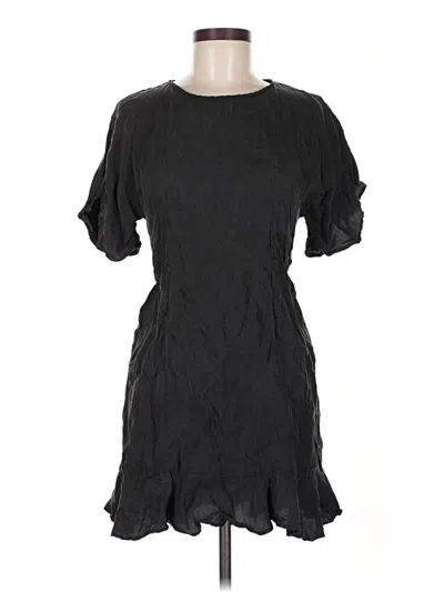 Pre-owned Zara Casual Dress In Black