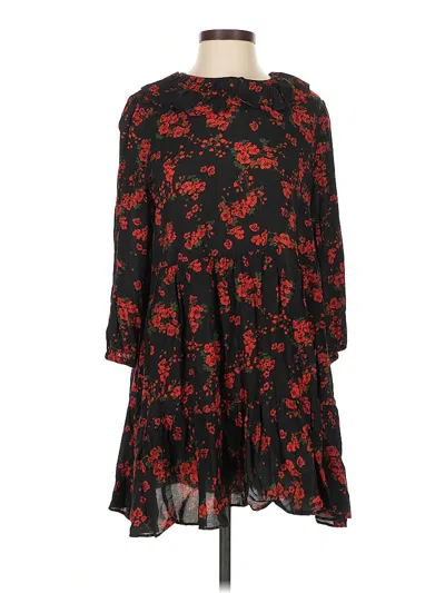 Pre-owned Zara Casual Dress In Black