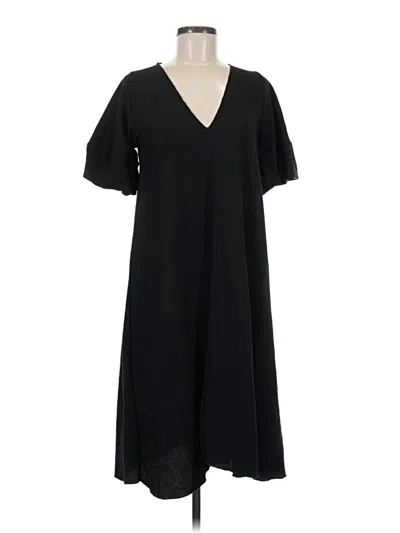 Pre-owned Zara Casual Dress In Black