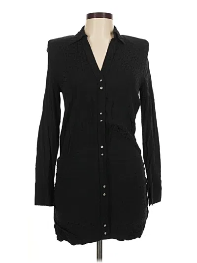 Pre-owned Zara Casual Dress In Black