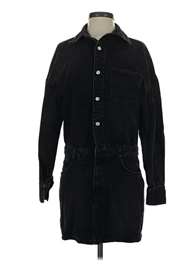 Pre-owned Zara Casual Dress In Black