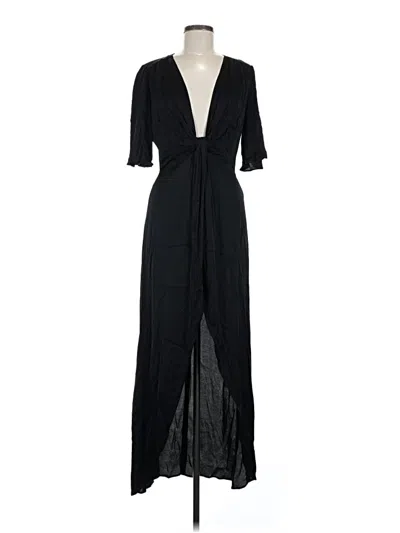 Pre-owned Zara Casual Dress In Black