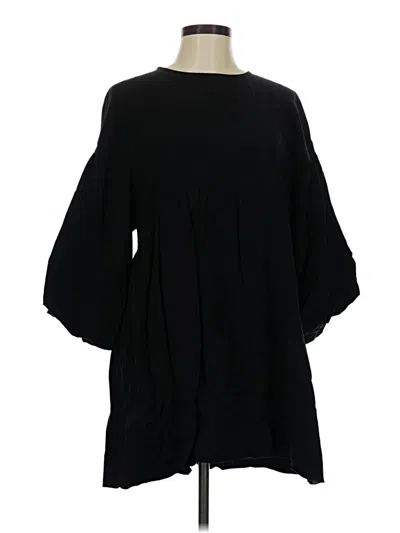 Pre-owned Zara Casual Dress In Black