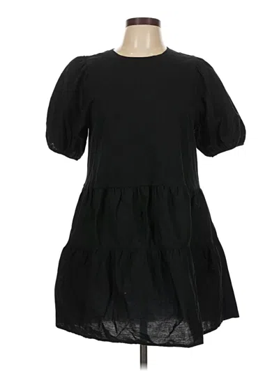 Pre-owned Zara Casual Dress In Black