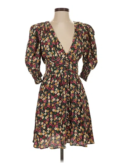 Pre-owned Zara Casual Dress In Black