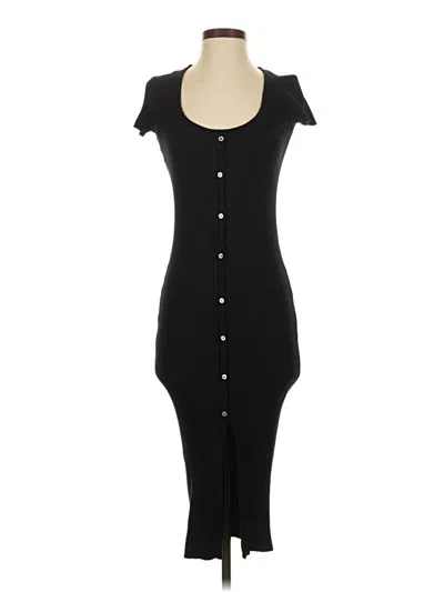 Pre-owned Zara Casual Dress In Black