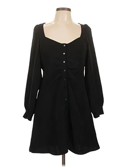 Pre-owned Zara Casual Dress In Black