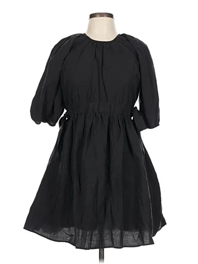 Pre-owned Zara Casual Dress In Black