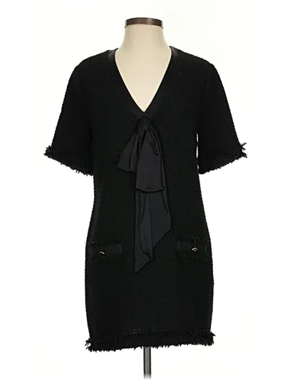 Pre-owned Zara Casual Dress In Black