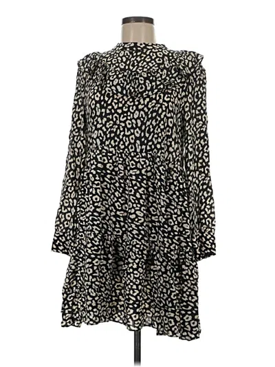 Pre-owned Zara Casual Dress In Black