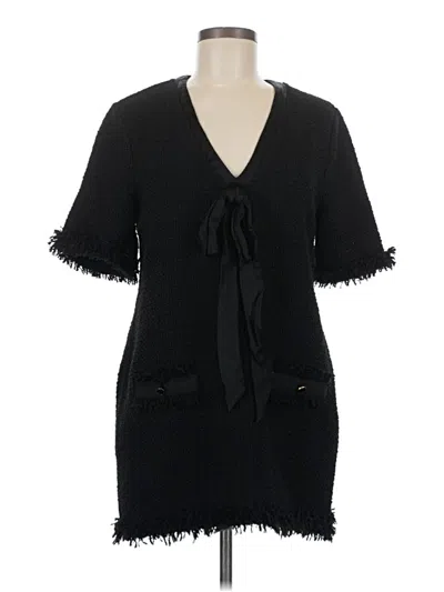 Pre-owned Zara Casual Dress In Black