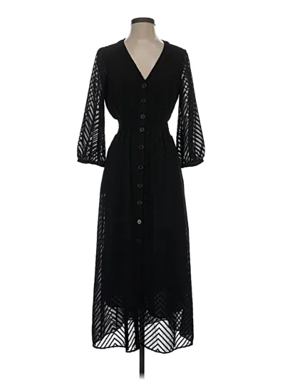 Pre-owned Zara Casual Dress In Black
