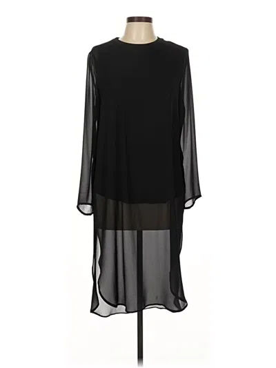 Pre-owned Zara Casual Dress In Black