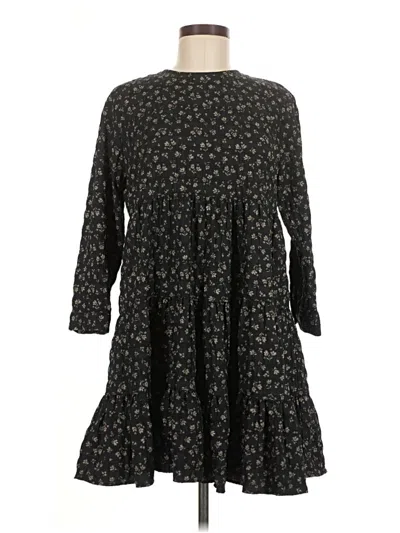 Pre-owned Zara Casual Dress In Black