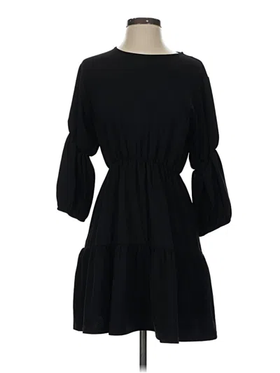 Pre-owned Zara Casual Dress In Black