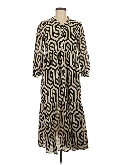 Pre-owned Zara Casual Dress In Black
