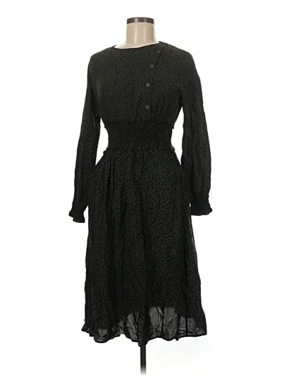 Pre-owned Zara Casual Dress In Black
