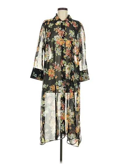 Pre-owned Zara Casual Dress In Black