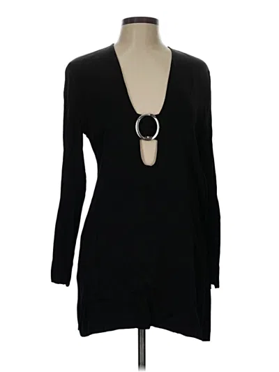 Pre-owned Zara Casual Dress In Black