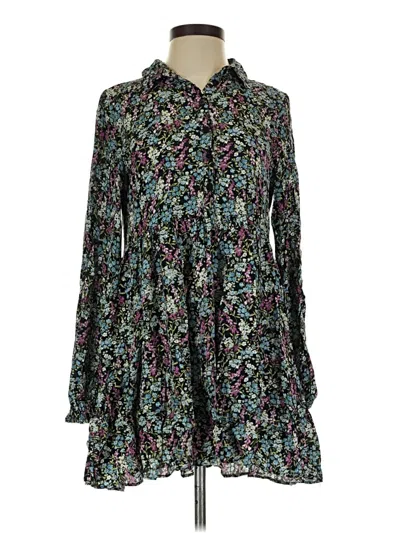 Pre-owned Zara Casual Dress In Black