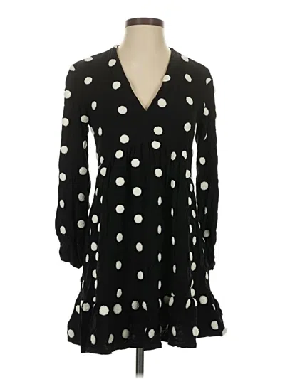 Pre-owned Zara Casual Dress In Black