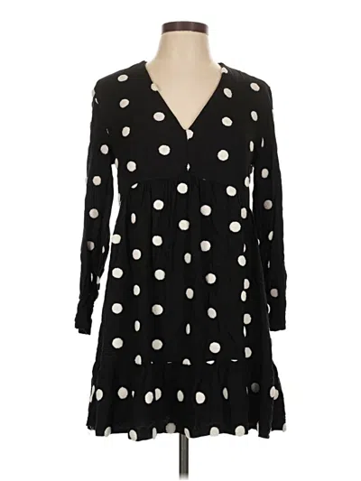Pre-owned Zara Casual Dress In Black