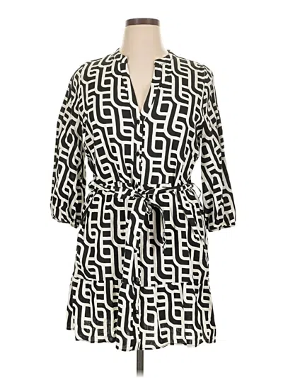 Pre-owned Zara Casual Dress In Black