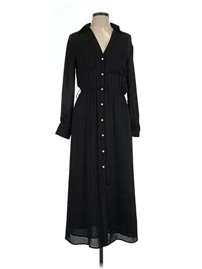 Pre-owned Zara Casual Dress In Black