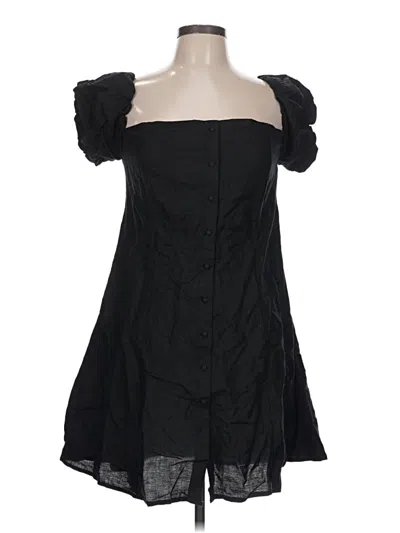 Pre-owned Zara Casual Dress In Black