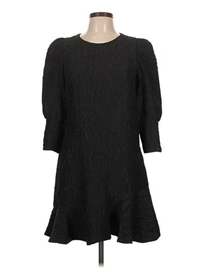 Pre-owned Zara Casual Dress In Black